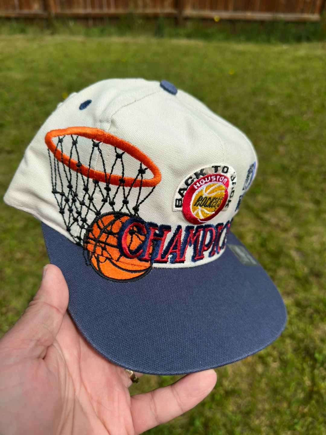Vintage Logo Athletic Houston Rockets 1995 World Champions Cap - photo 2