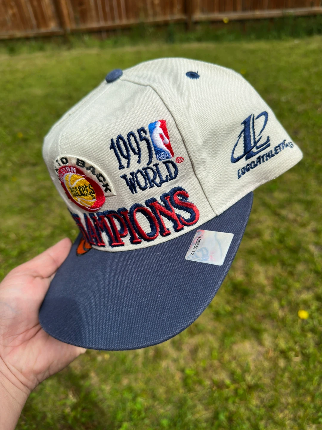 Vintage Logo Athletic Houston Rockets 1995 World Champions Cap - photo 3
