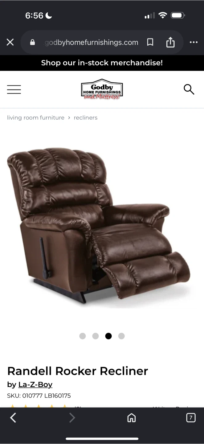 La-Z-Boy Randell Rocker Recliner - Leather - photo 3