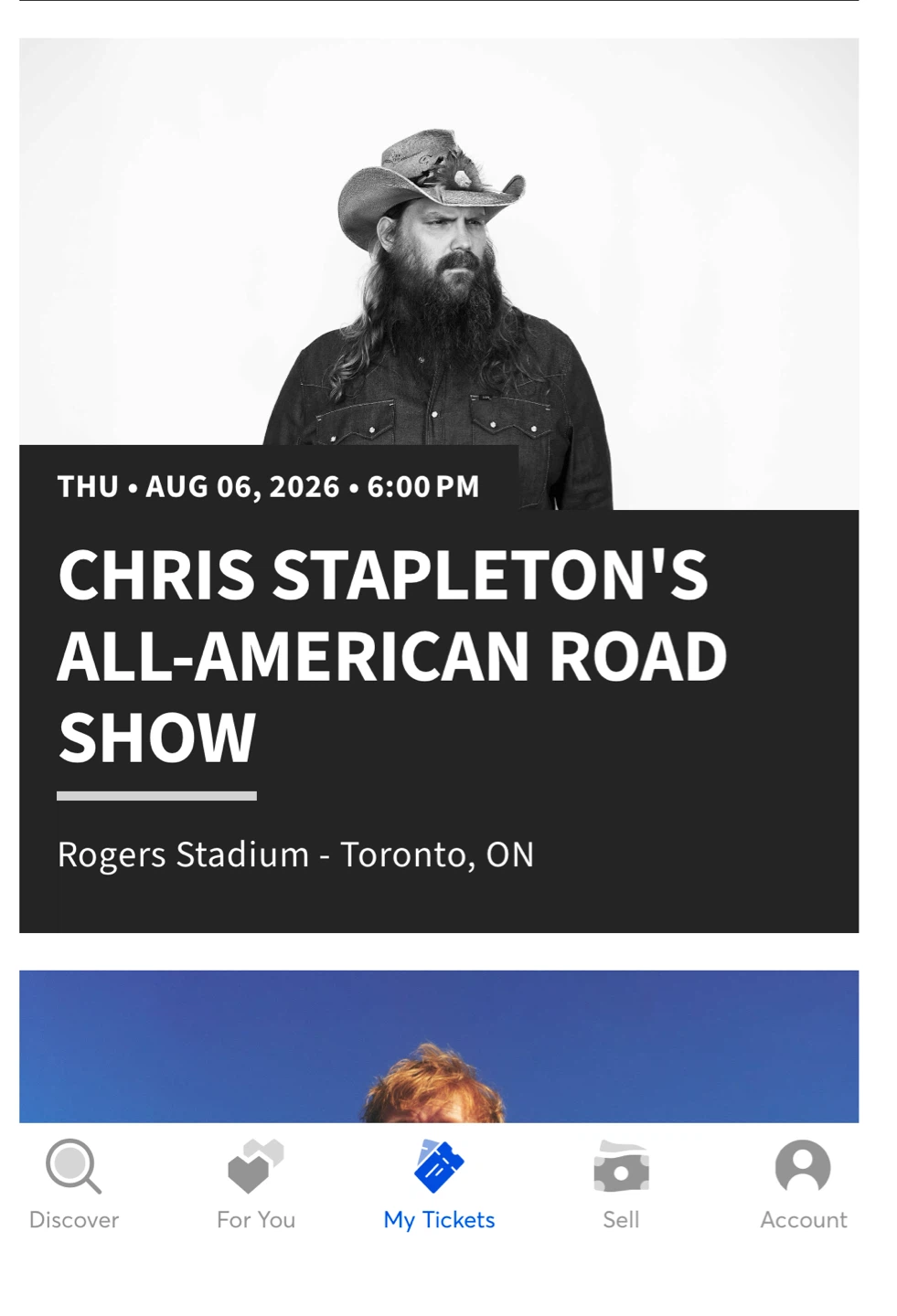 Chris Stapleton Toronto August 6
