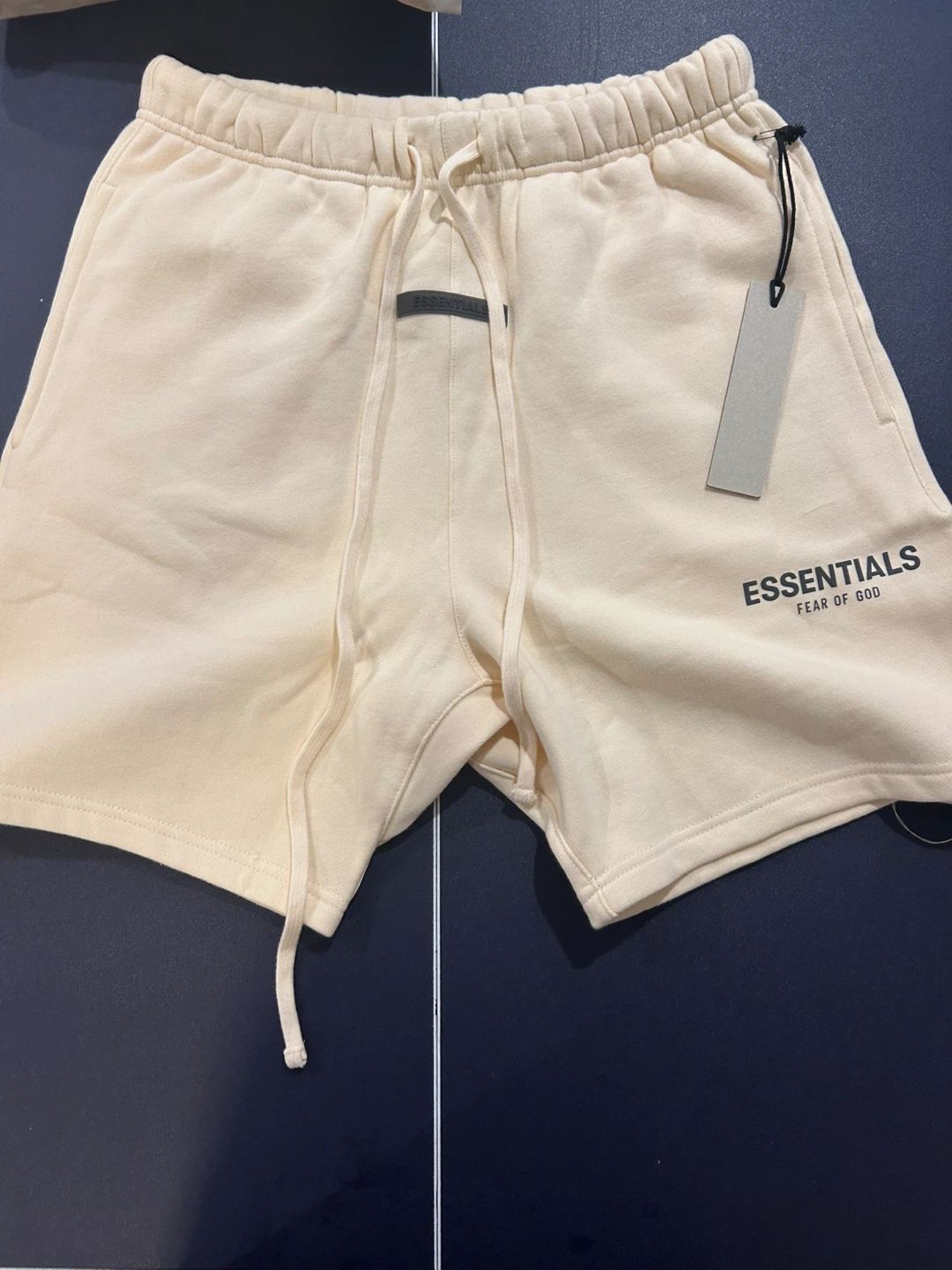 Fear of God Essentials Cream Sweat Shorts
