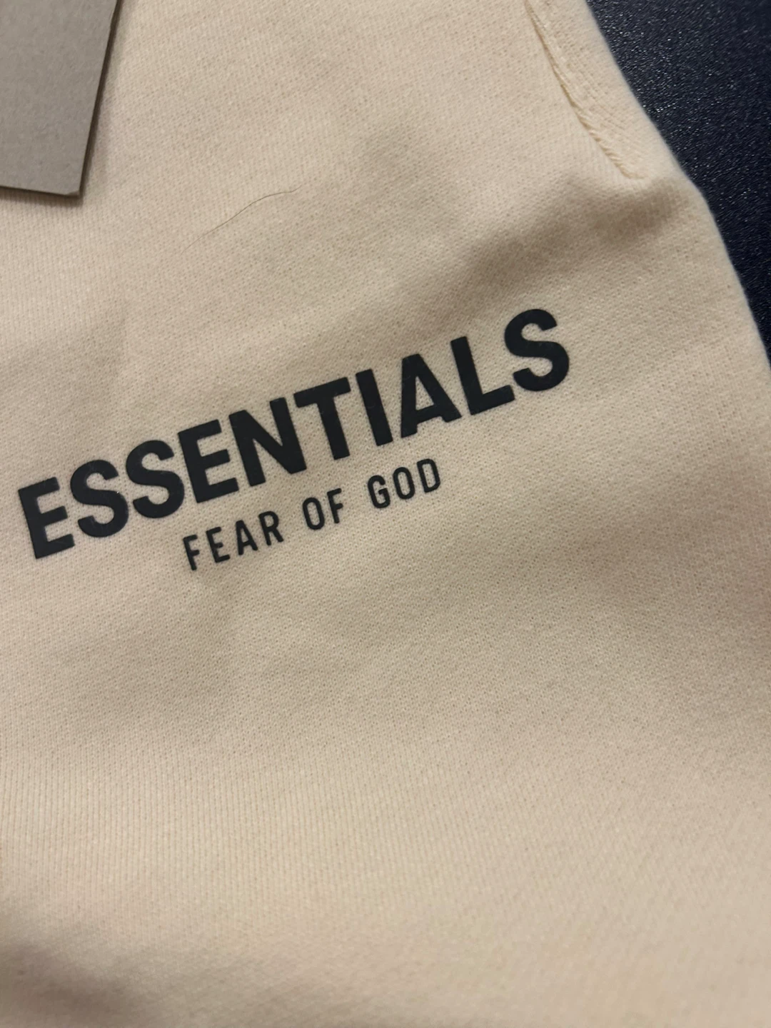 Fear of God Essentials Cream Sweat Shorts - photo 2