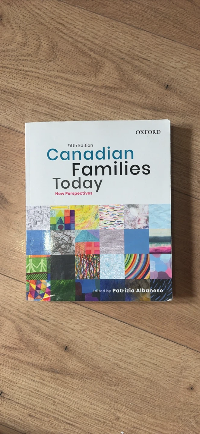 Canadian Families Today textbook 5th edition
