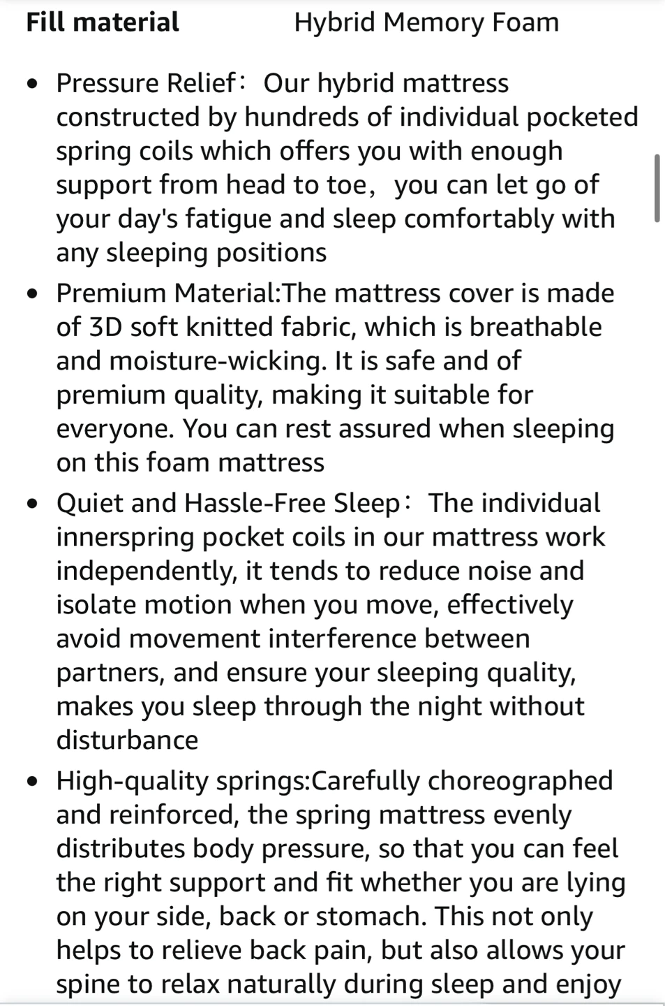 Mattress 8 Inch FULL size - photo 5