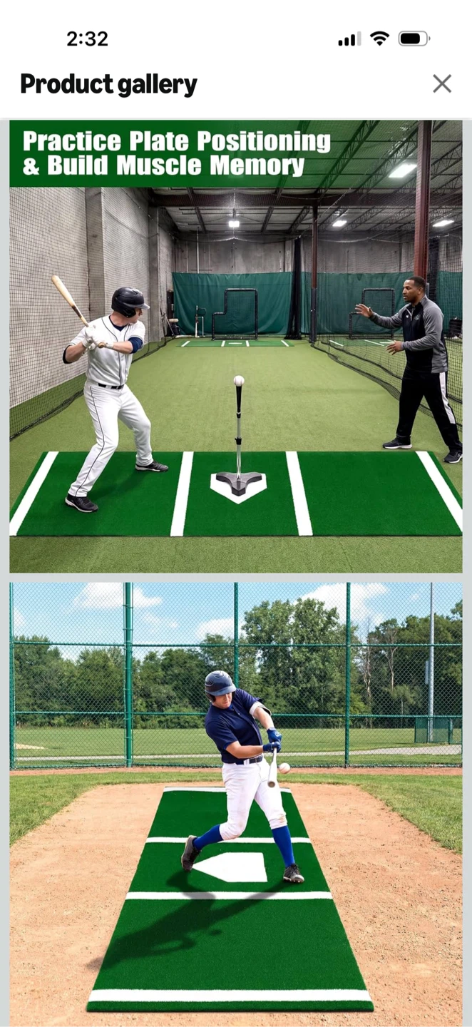 Baseball batting mat