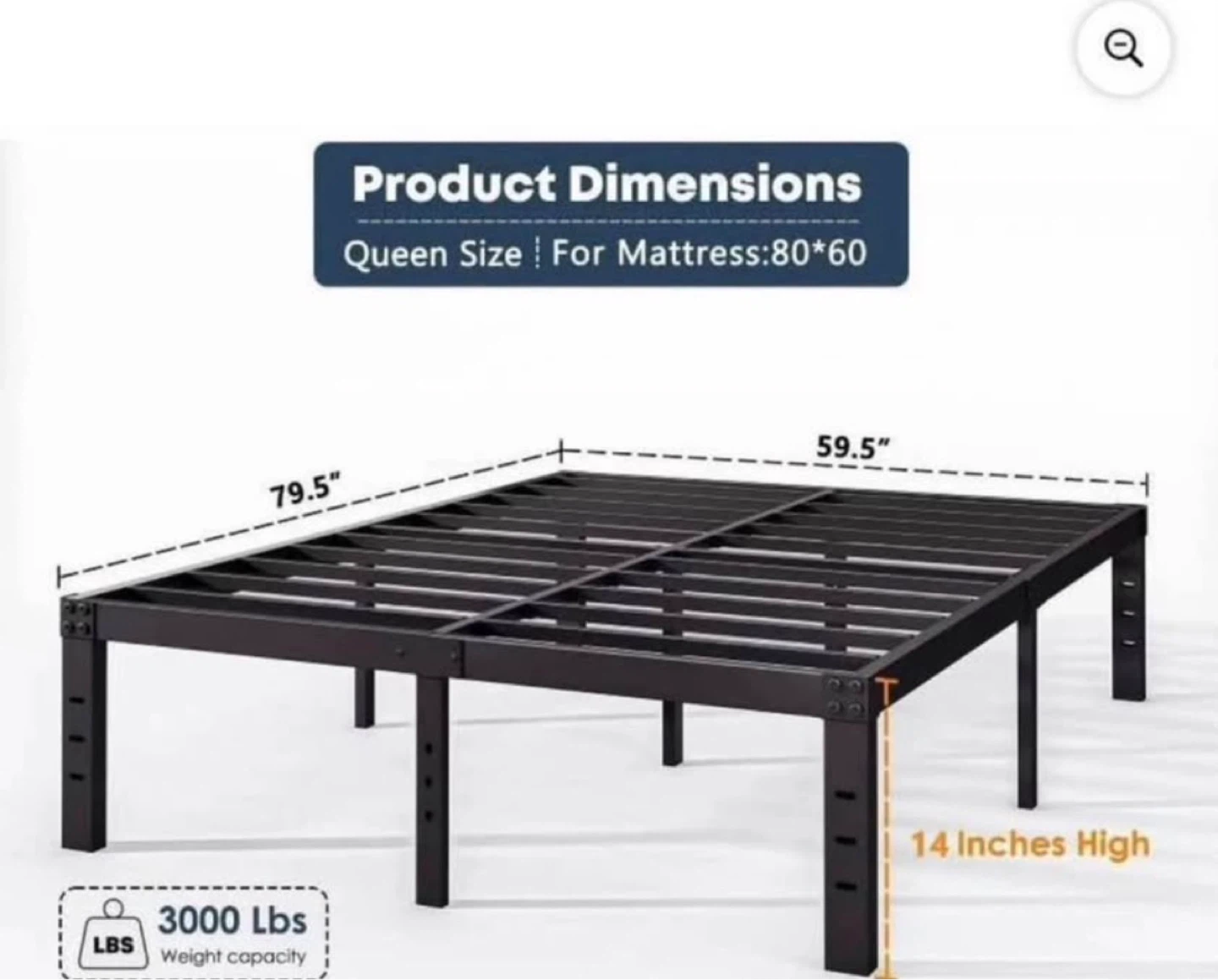Queen Size Metal Bed Frame - photo 3