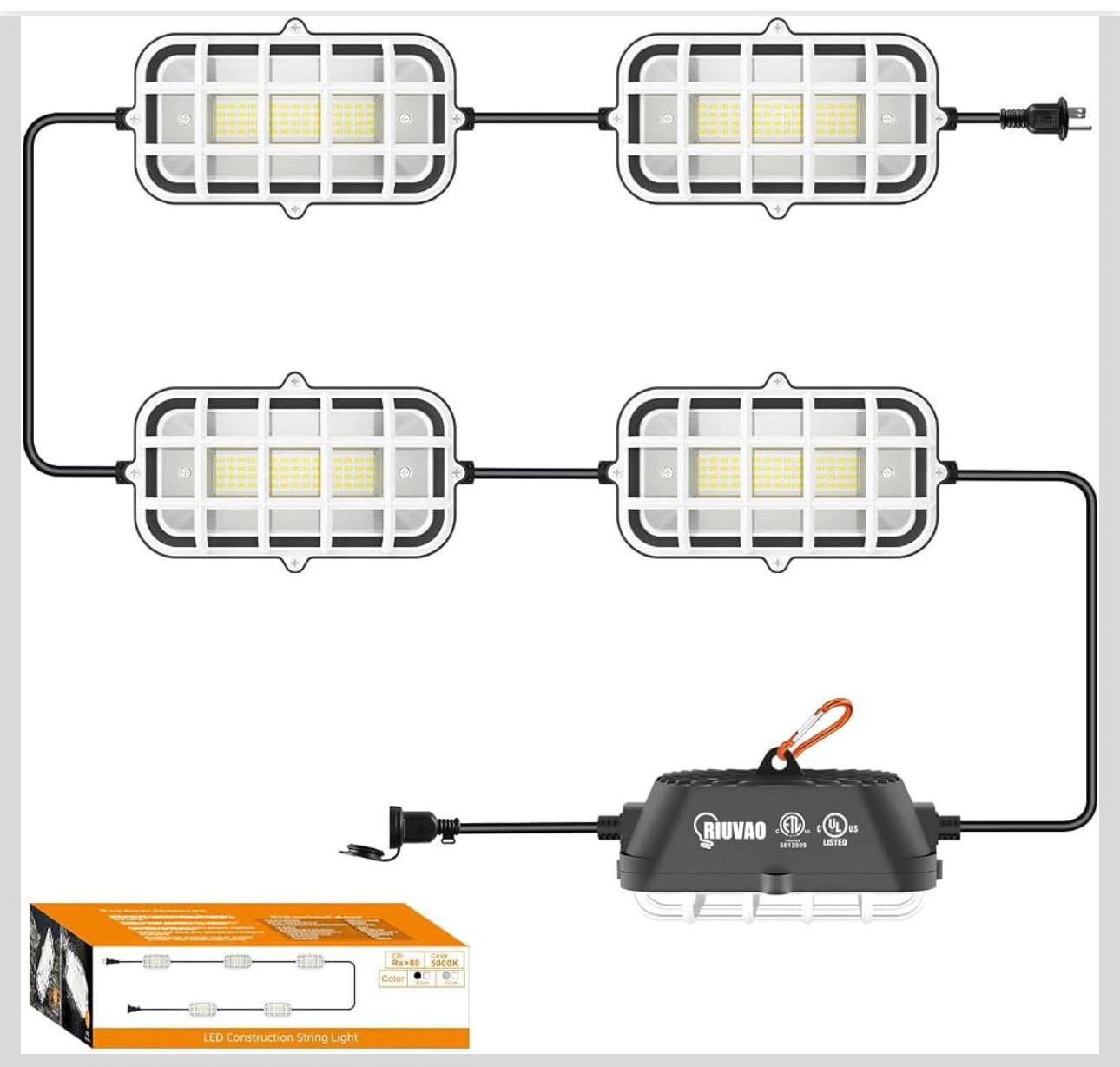 RIUVAO LED Construction String Lights