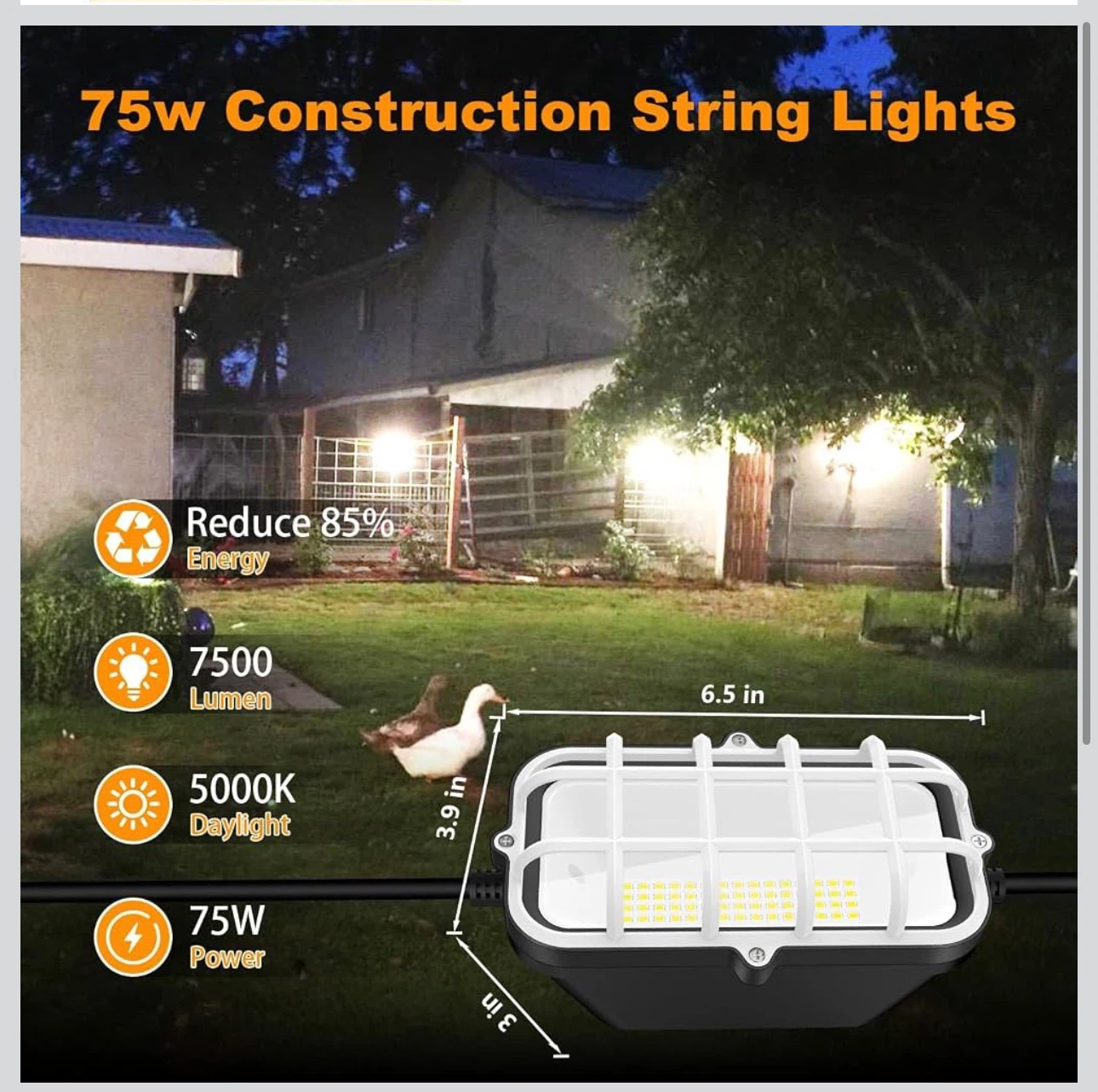 RIUVAO LED Construction String Lights - photo 2