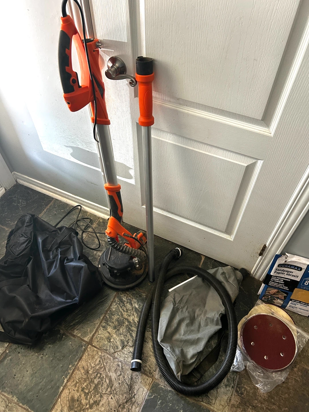 Pole Sander with Dust Collection Bag and Hoses