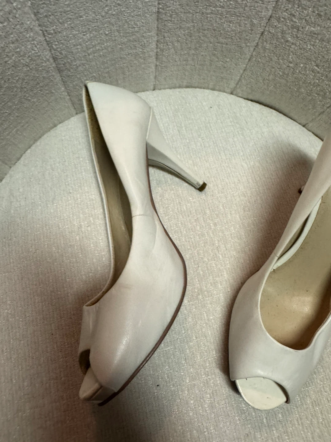 Nine West White Peep-Toe Heels - photo 2