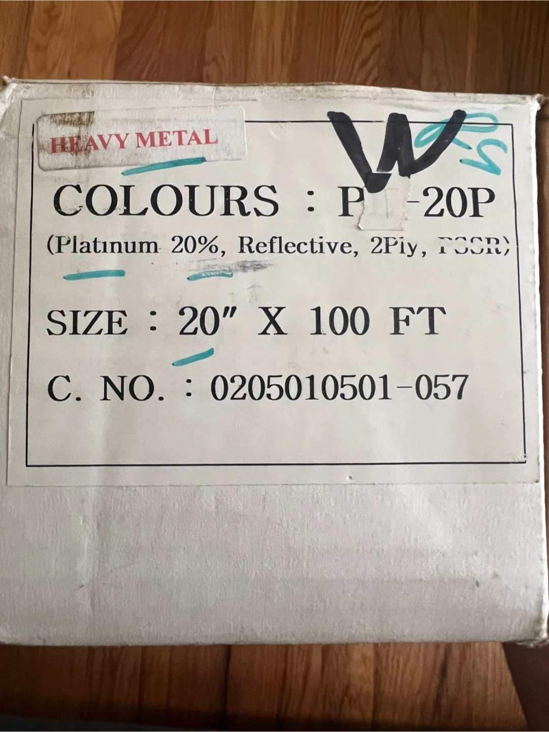 Heavy Metal Colours Platinum 20% Reflective Window Film - photo 5