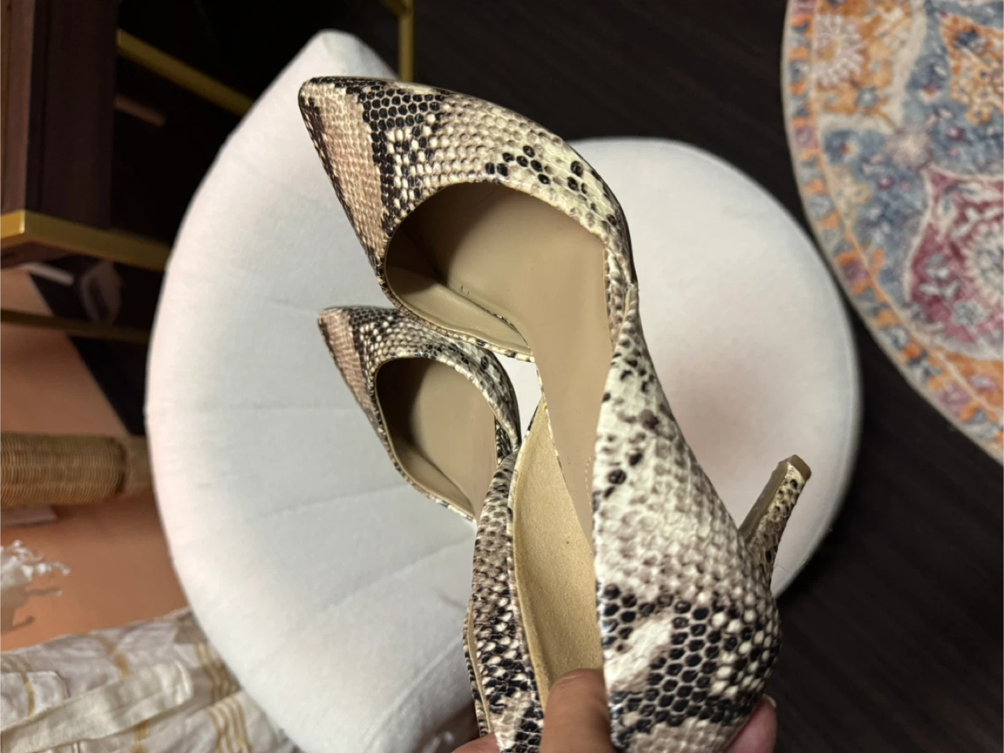 Bandolino Women's Snake Print Heels Size 8M