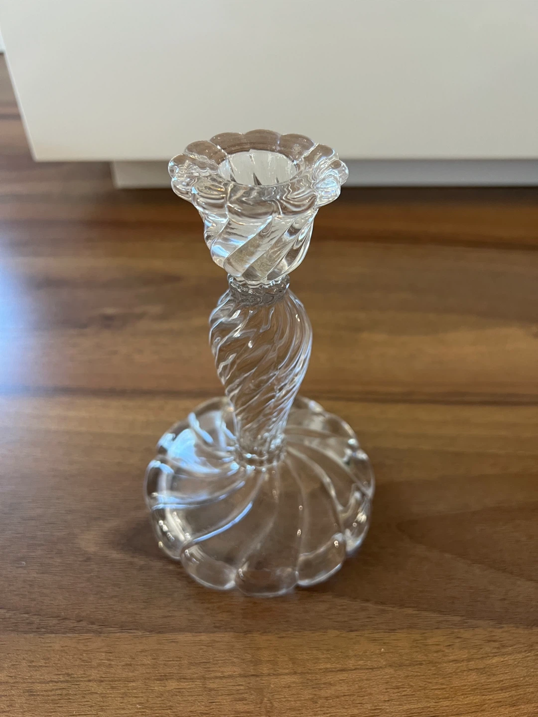 Clear Glass Candlestick Holder - photo 4