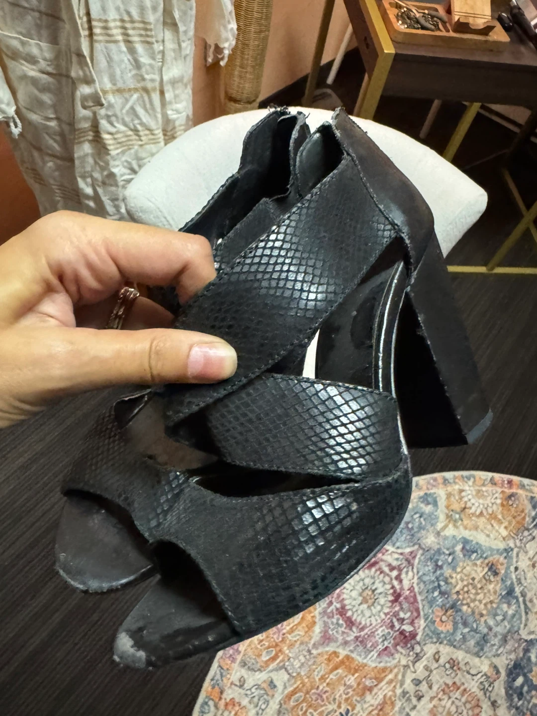 Kelsi Dagger Black Strappy Heels - photo 2