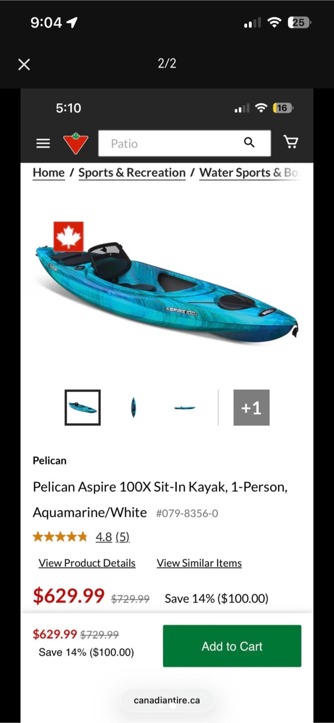 Pelican Aspire 100X Sit-In Kayak - photo 2