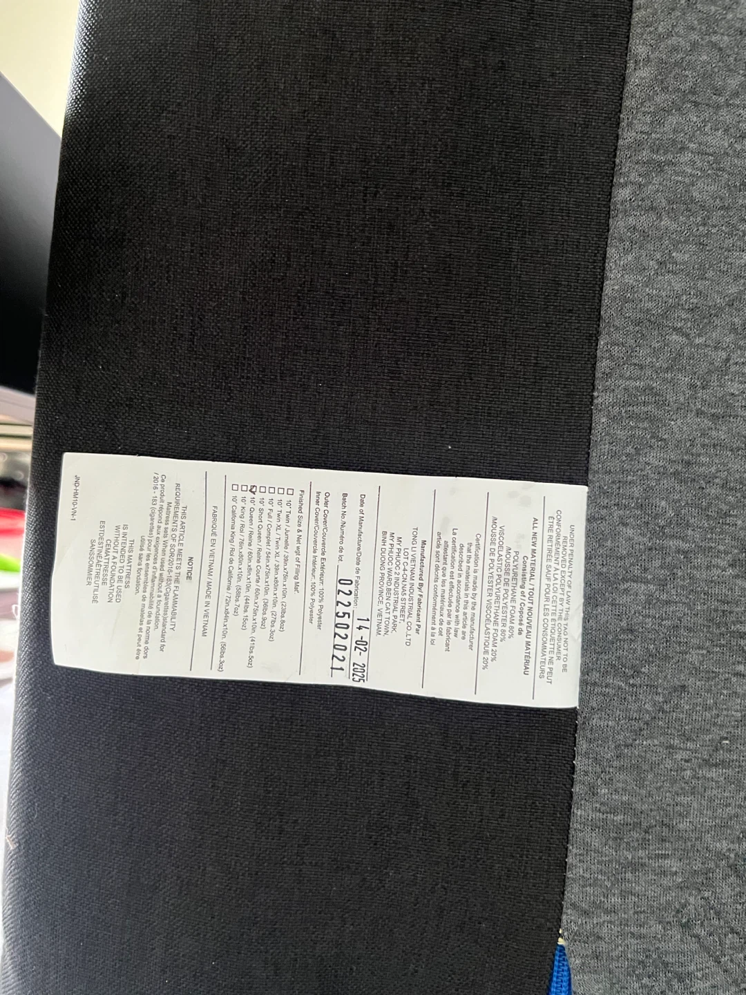 Black Metal Bed Frame with Mattress - photo 3