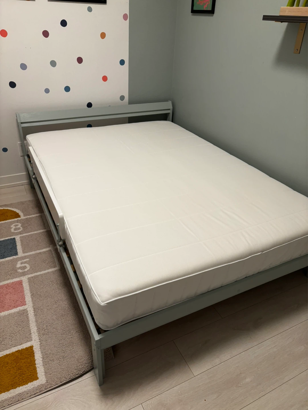 IKEA Bed Frame and Vesteröy Full Mattress