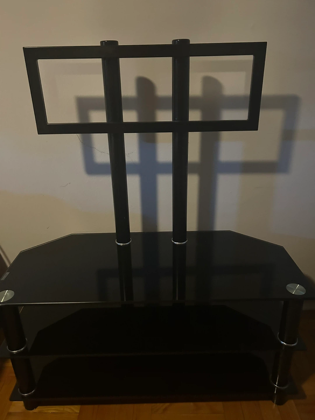 Black Glass TV Stand with Mount - photo 2