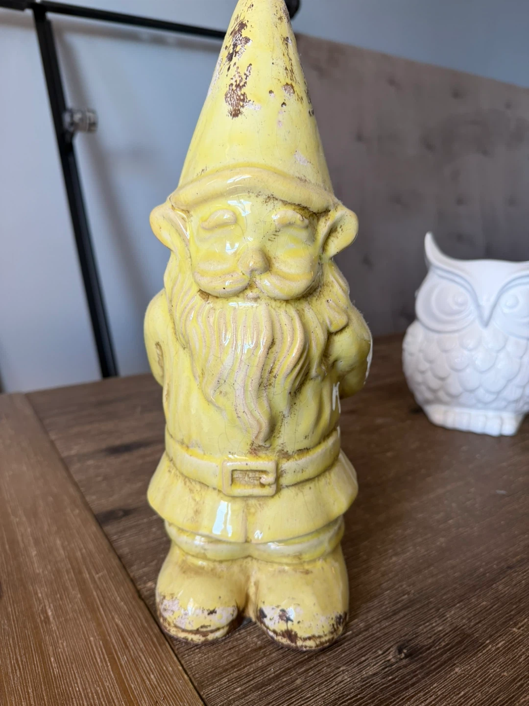 Yellow Garden Gnome Figurine