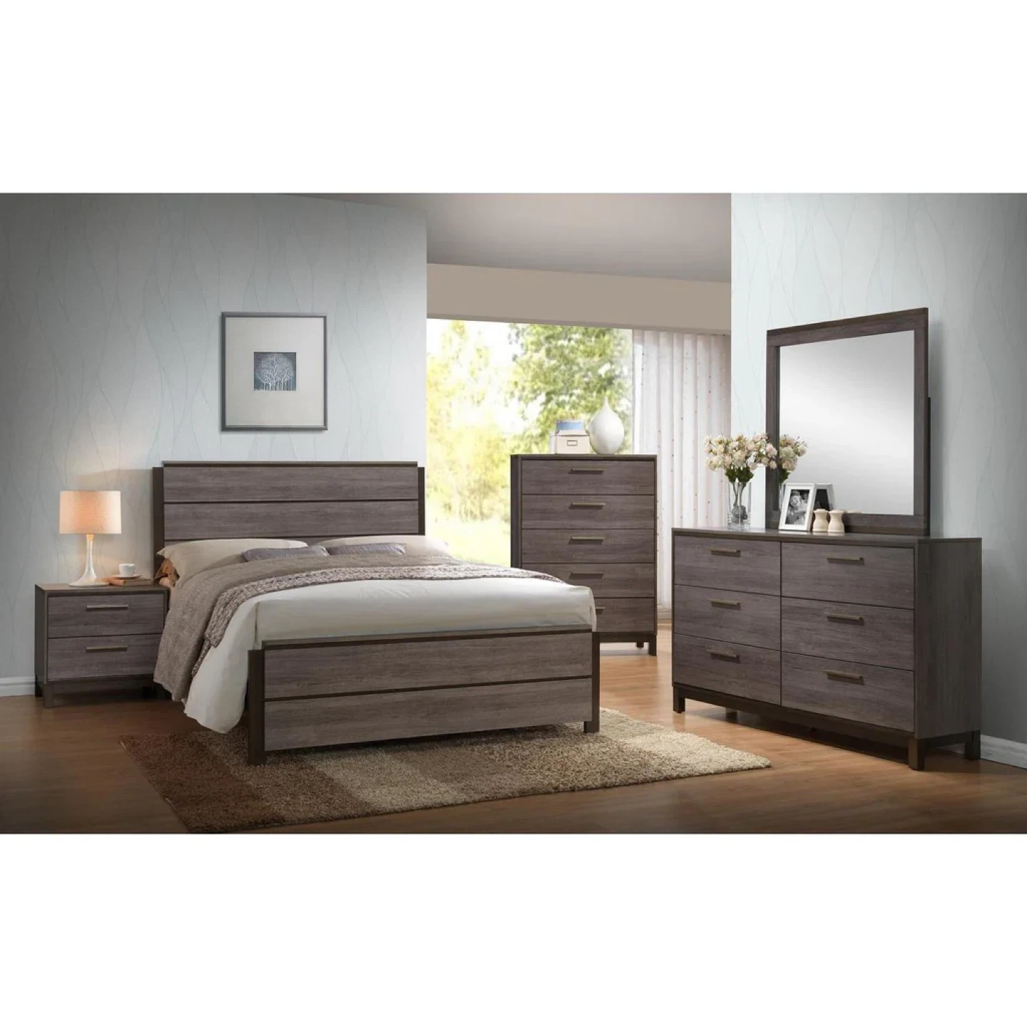 Queen Size Bedroom Set - 5 Piece Furniture Collection