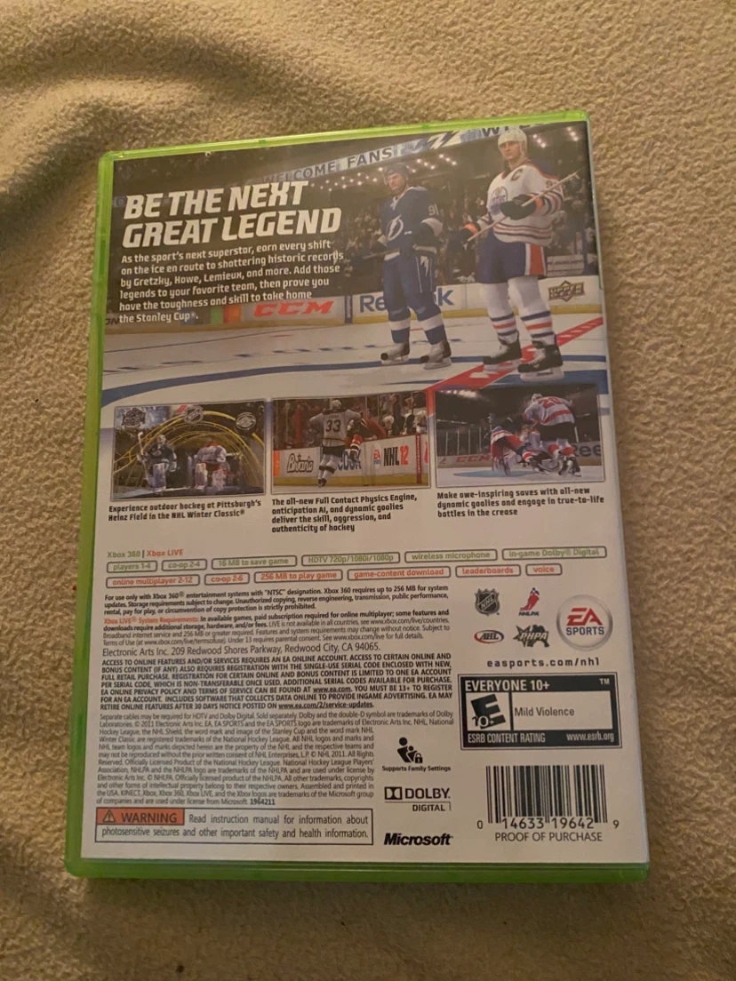 Ea sports nhl 12 Xbox 360 game - photo 2