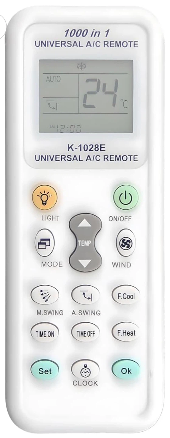 1000 in 1 Replacement Remote for Universal Air Conditioner