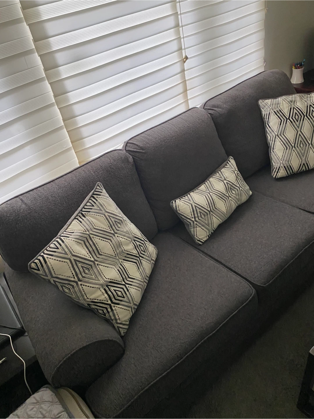 GREY FABRIC SOFA
