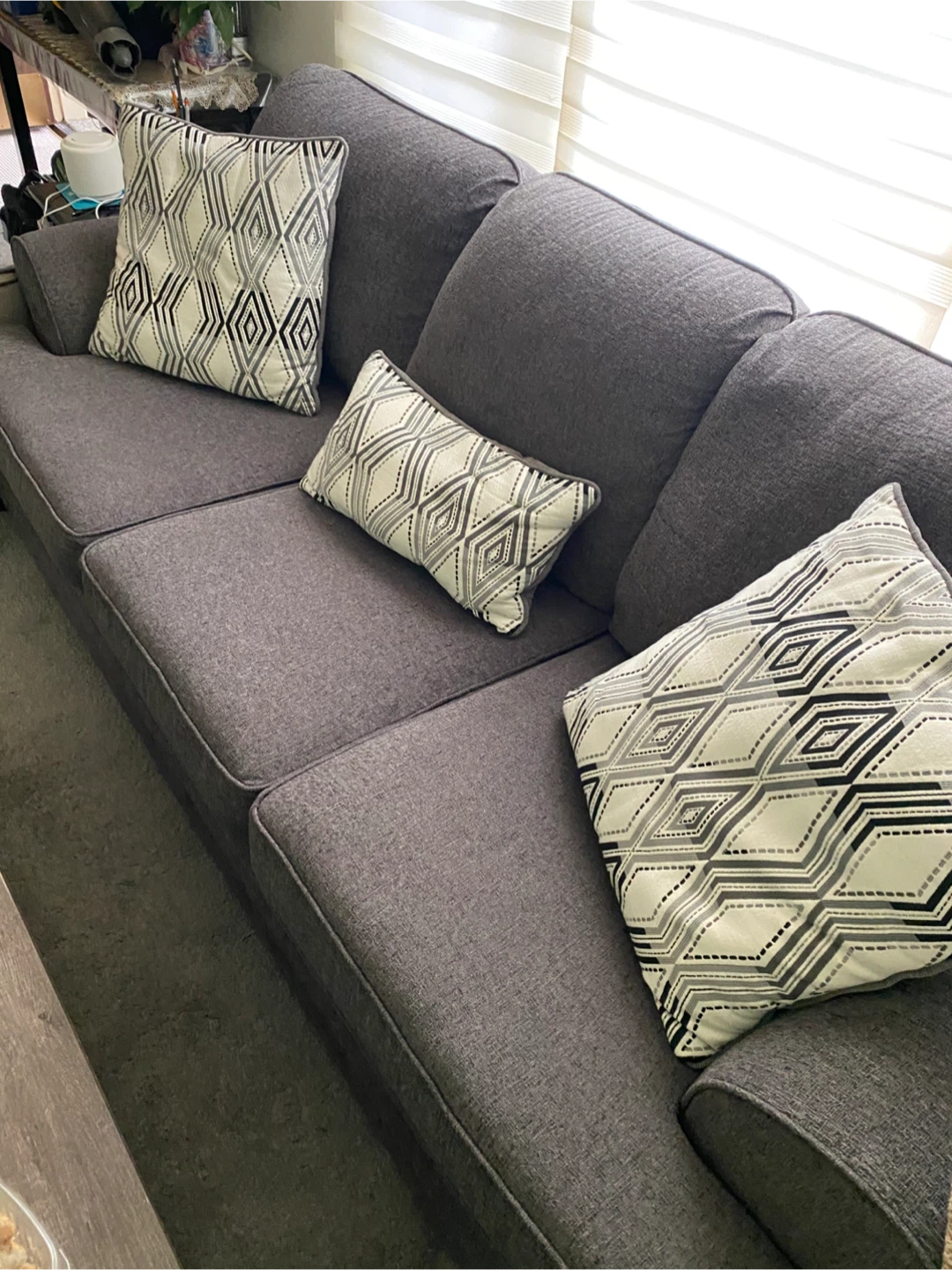 GREY FABRIC SOFA - photo 3