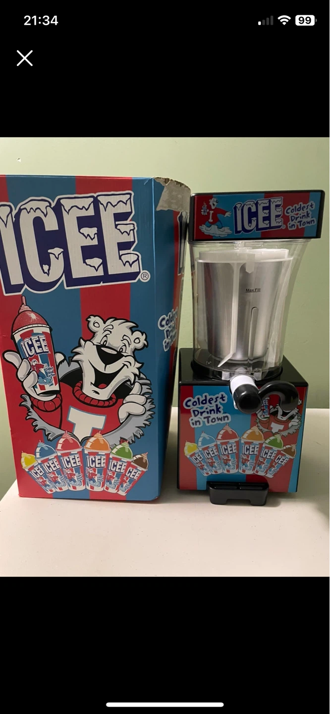 New ICEE Slushie Maker Machine with Cherry Slush Drink