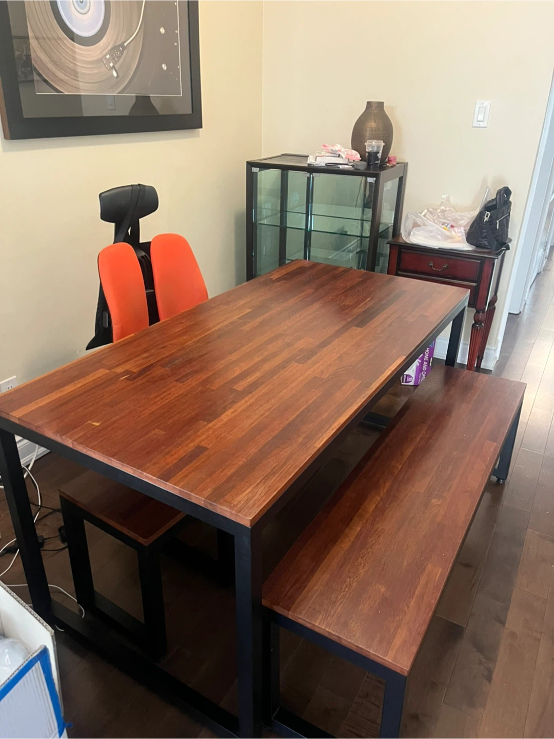 Handmade Wooden Dining Table and Bench Set - 250 - photo 2