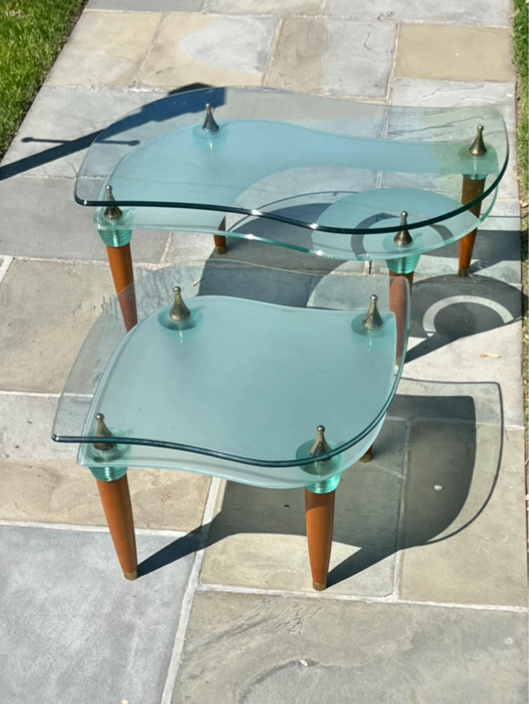 Glass Coffee Table and Matching End Table