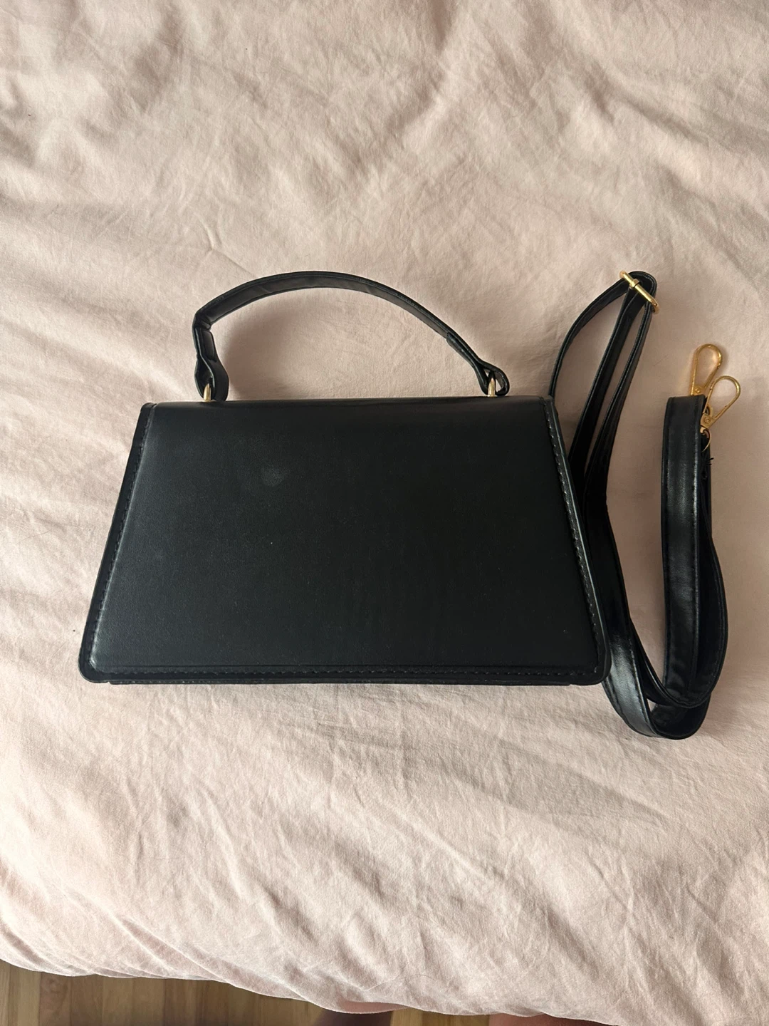Black Handbag with Shoulder Strap - photo 2