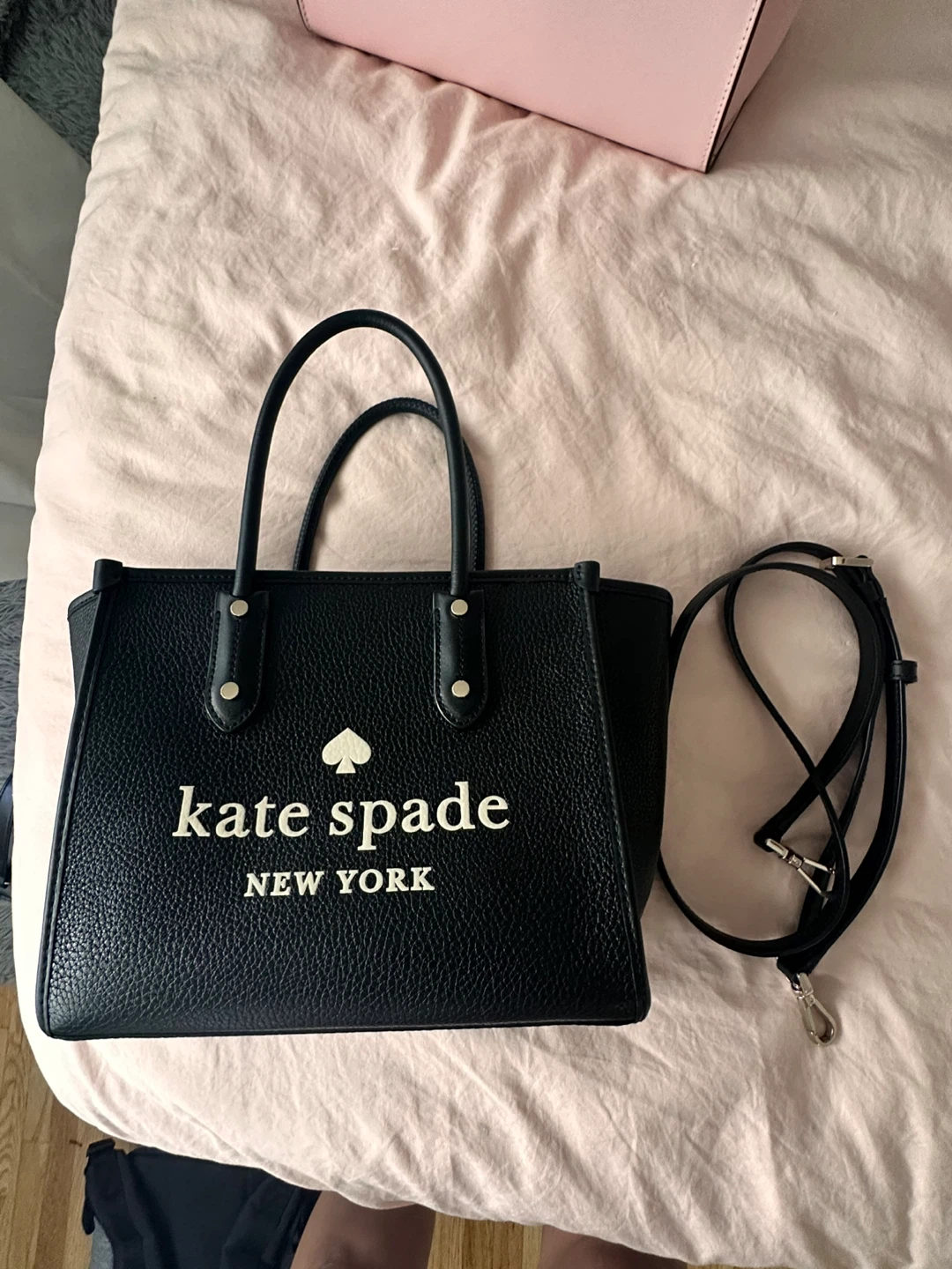 Kate Spade Black Leather Tote Bag