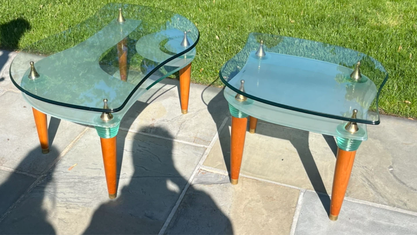 Glass Coffee Table and Matching End Table - photo 5