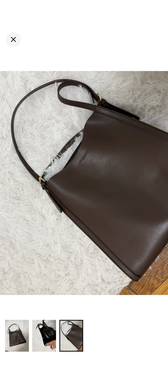 Verano Hill Brown Leather Shoulder Bag - photo 3