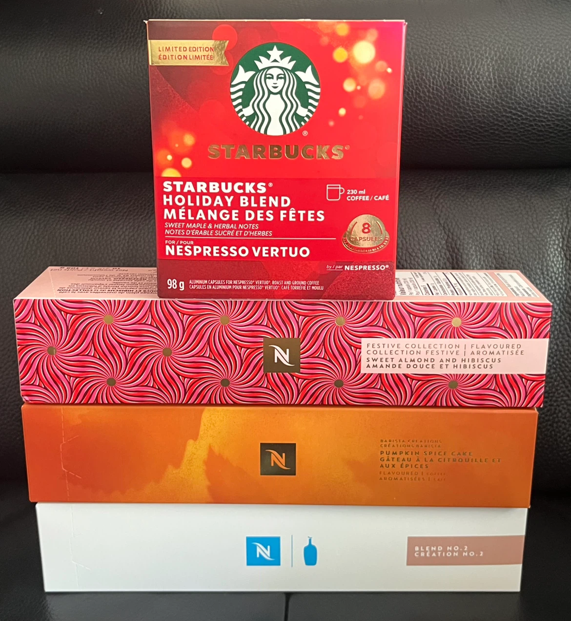 Nespresso assorted vertuo coffee capsules 4 for $40