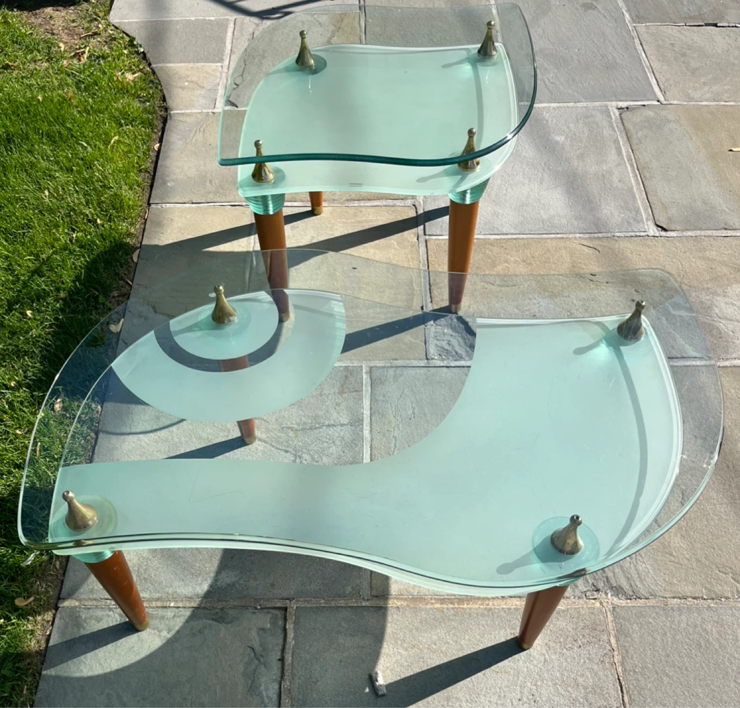Glass Coffee Table and Matching End Table - photo 2