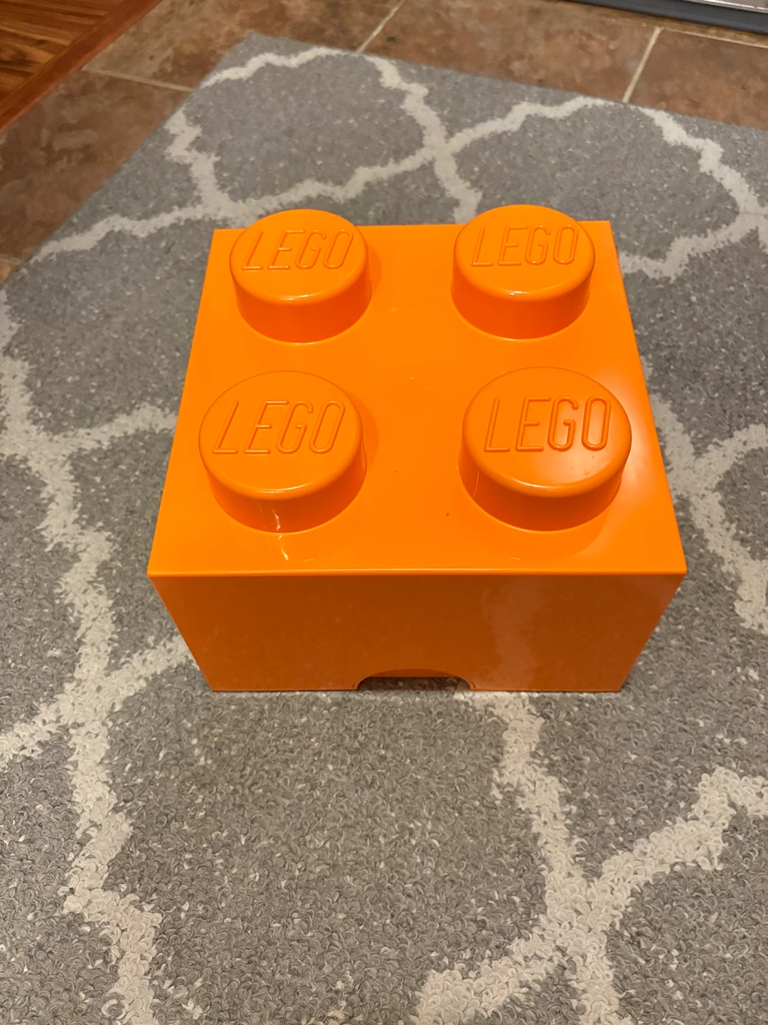 Lego 4 Peg Orange Storage Box