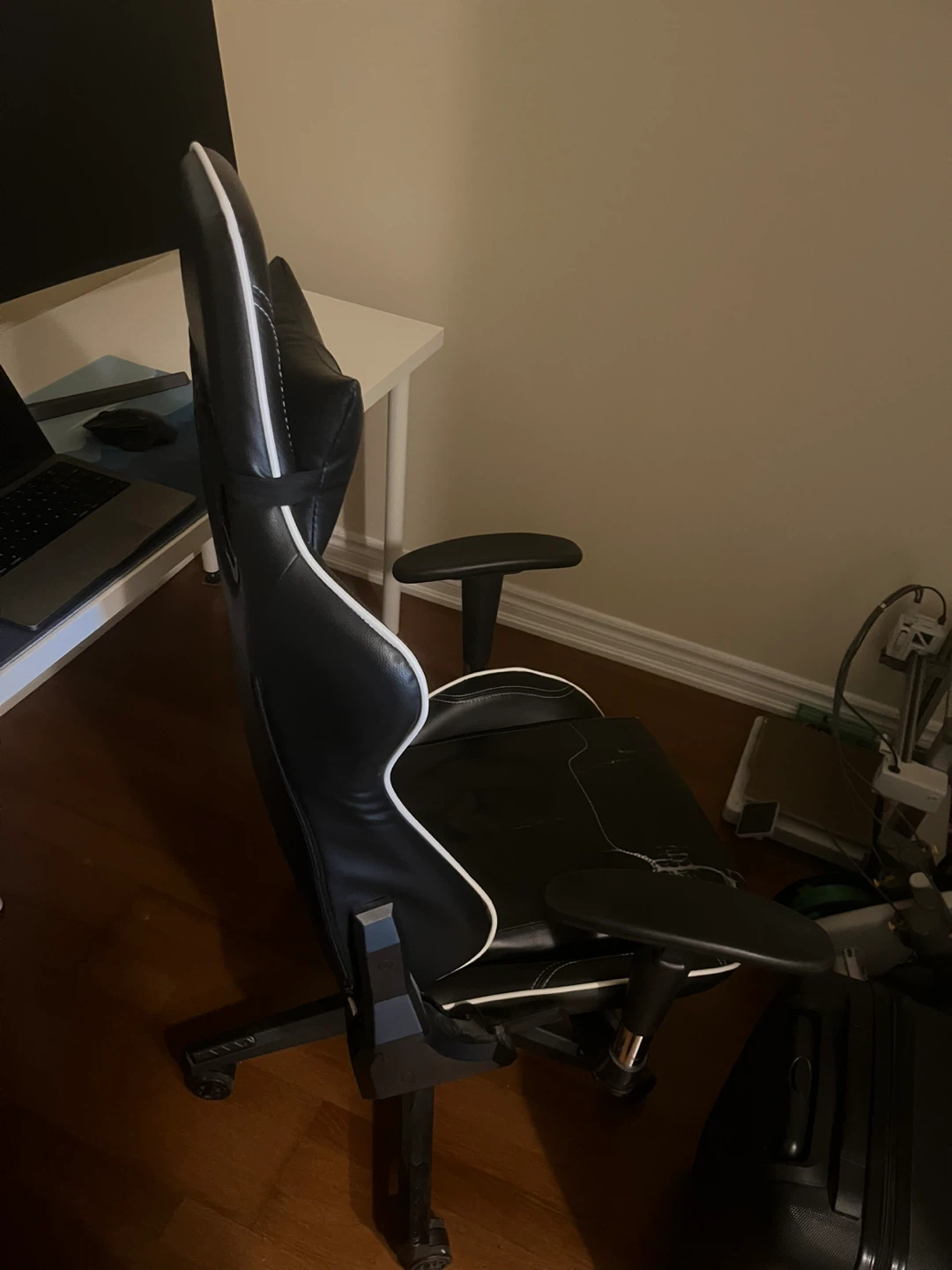 Black Gaming Chair with White Trim - photo 2