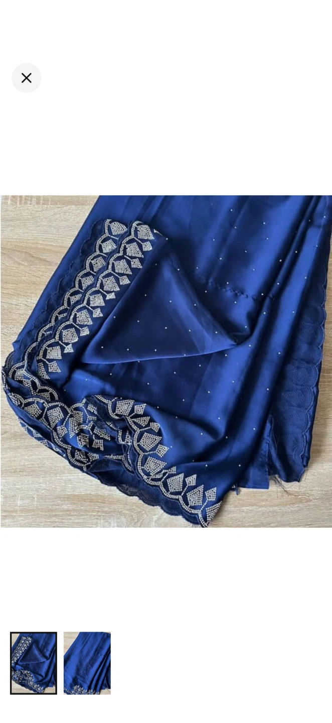 Blue Embellished Saree