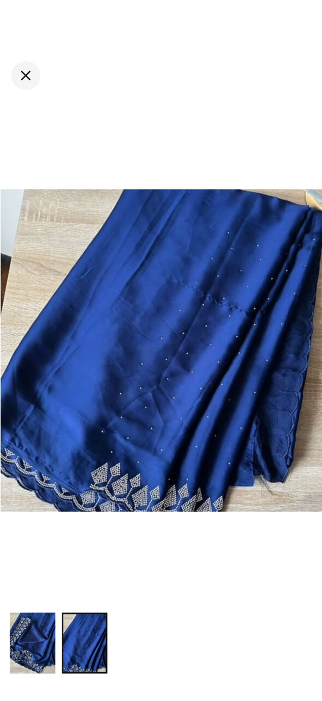 Blue Embellished Saree - photo 2