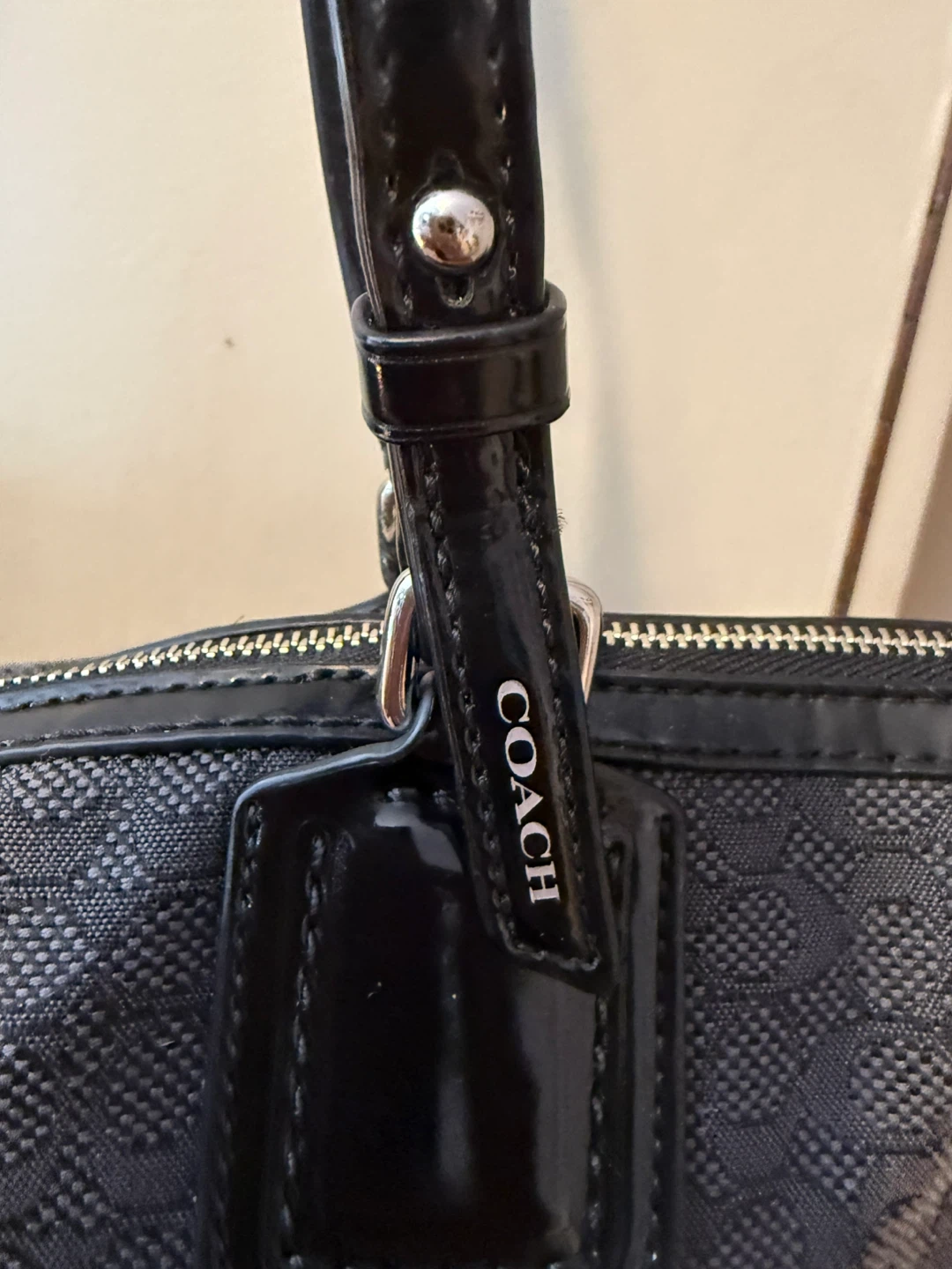 COACH Black Monogram Tote Bag - photo 3