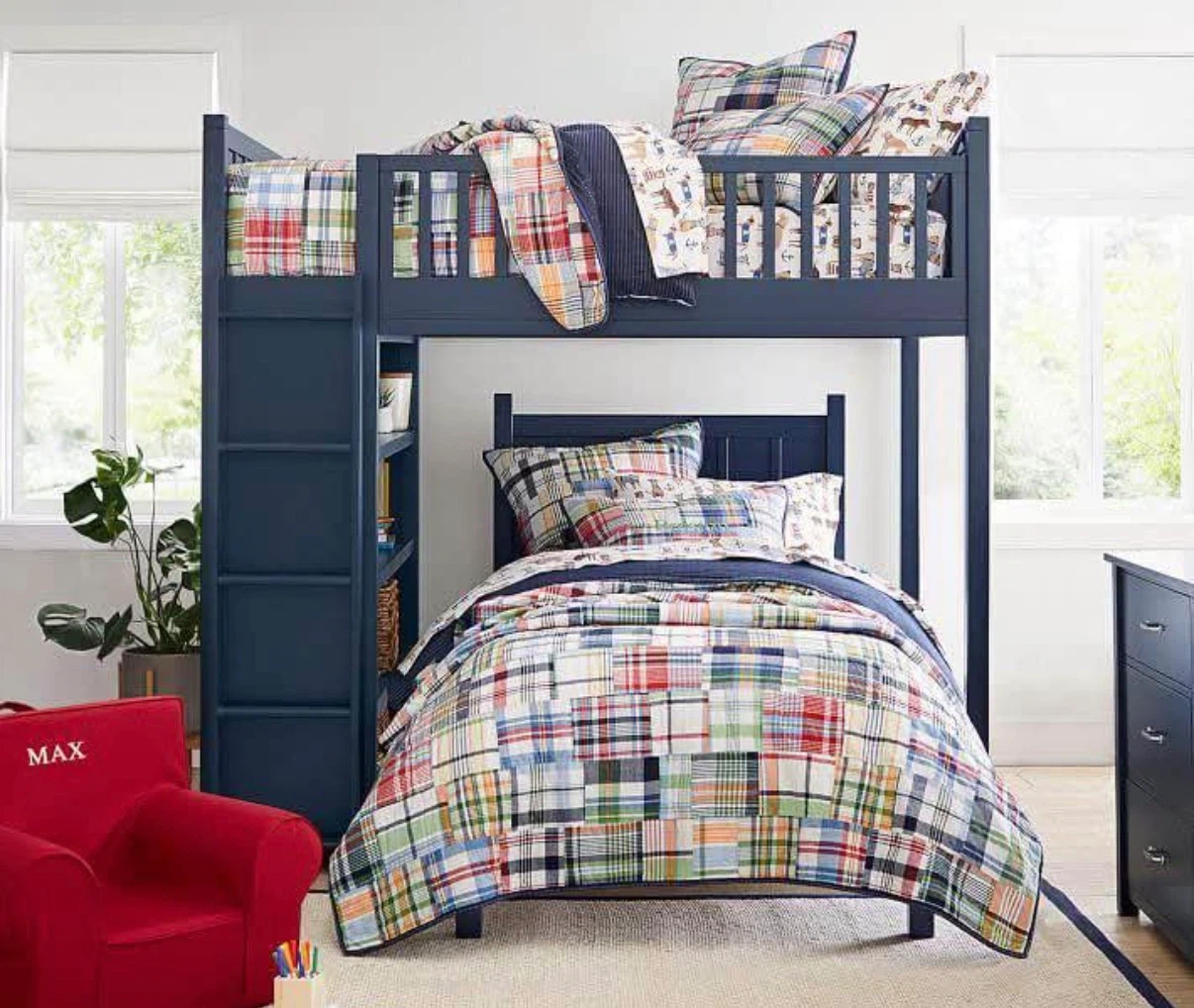 Pottery Barn Kids Madras quilt & standard sham - twin - photo 2