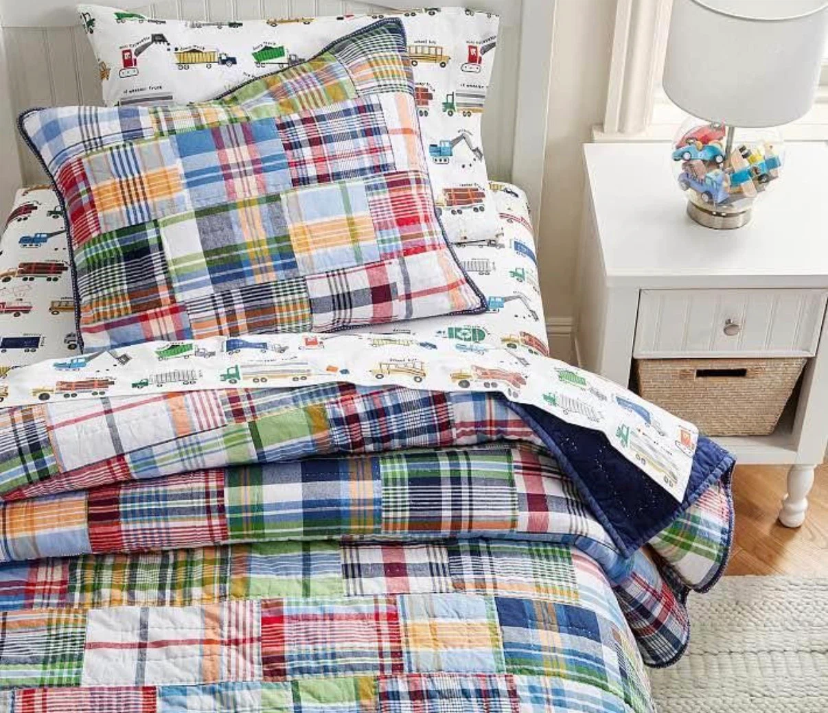 Pottery Barn Kids Madras quilt & standard sham - twin - photo 3