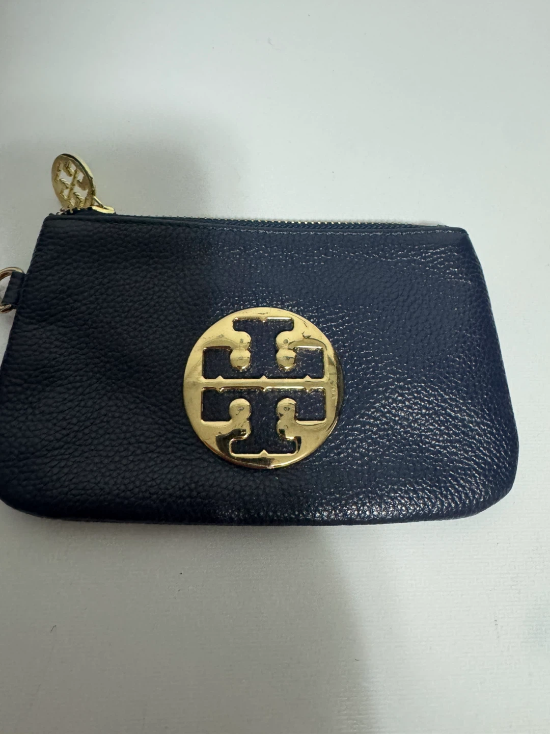 Tory Burch Navy Blue Leather Pouch - photo 2