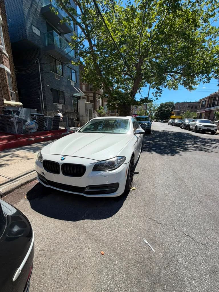 White BMW Sedan