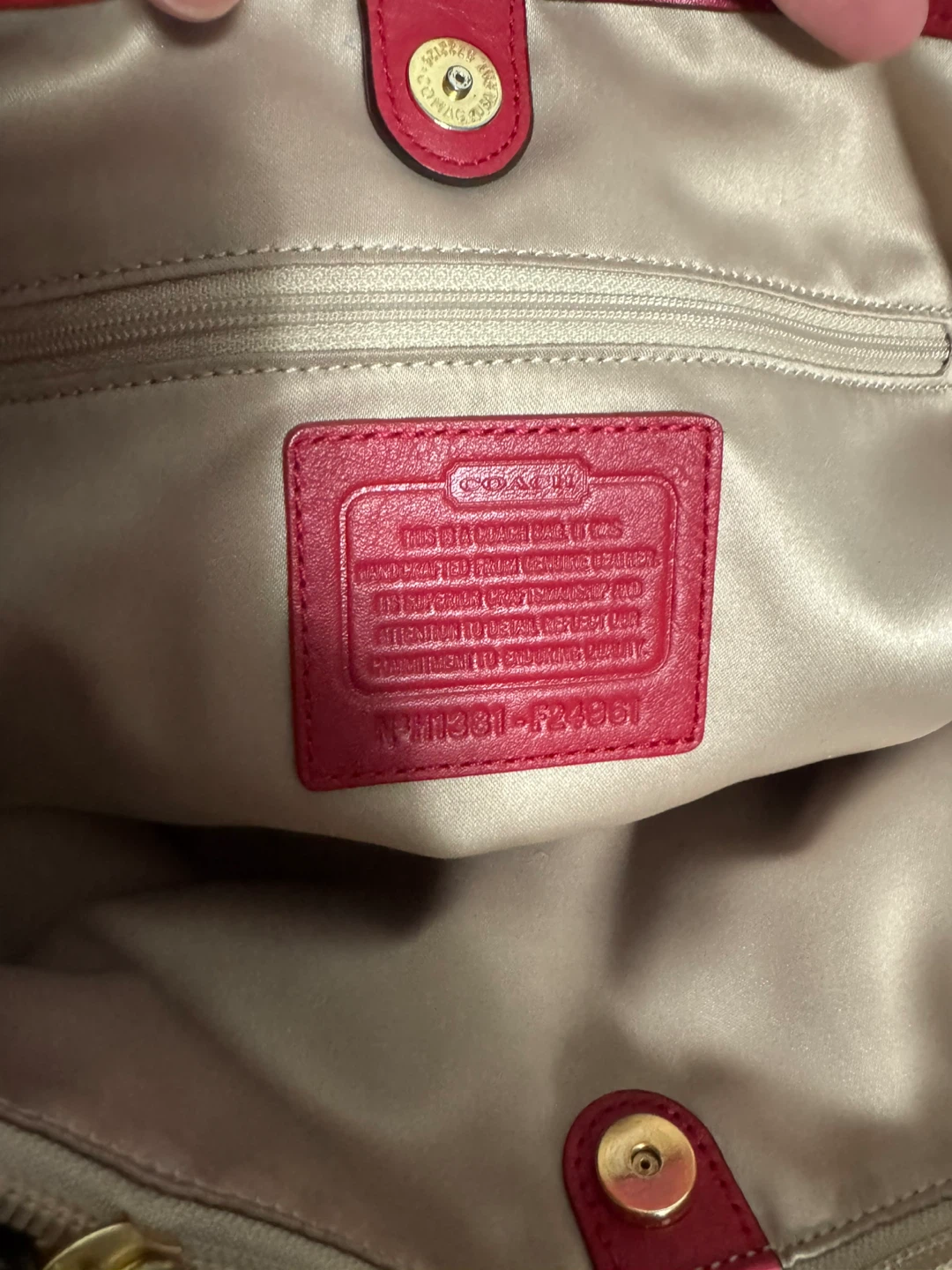 Coach Campbell red Leather Tote Bag - photo 5