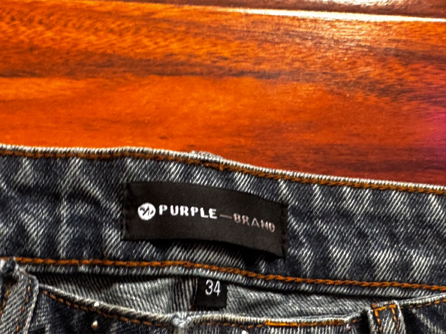 Purple Denim RhineStone Jeans - photo 5
