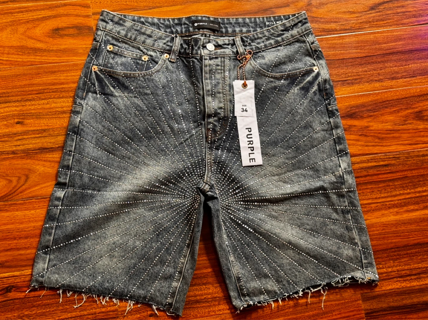 Purple Denim RhineStone Jeans