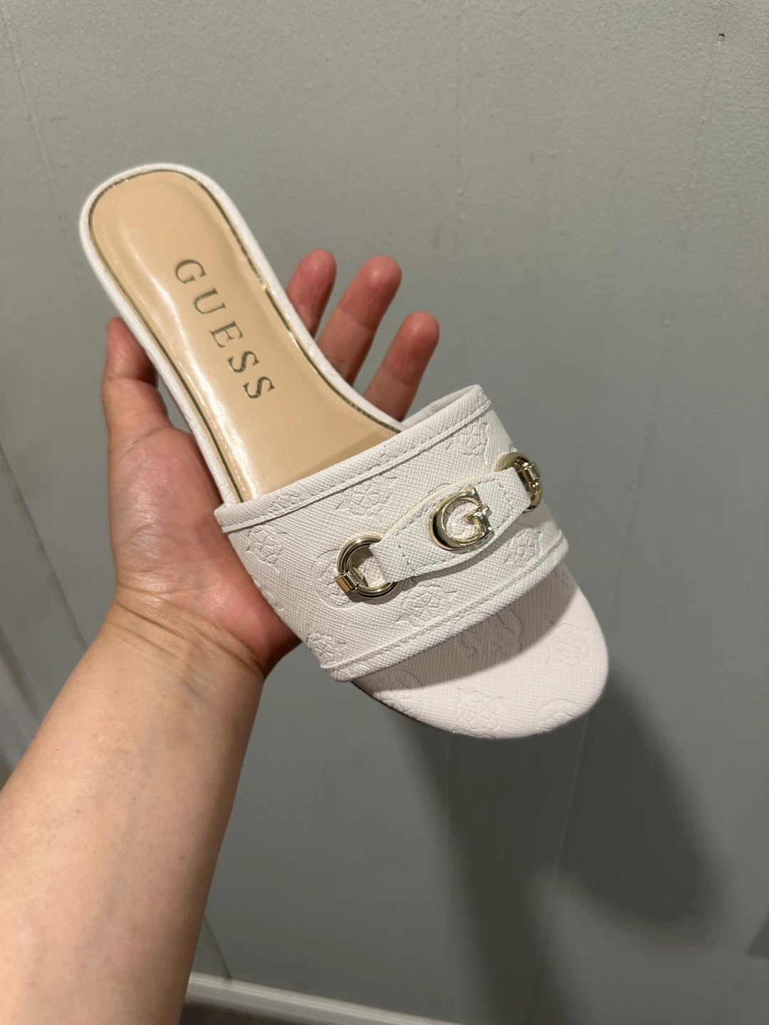 Guess White Slides Sandals - photo 3